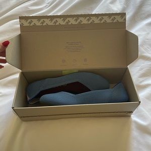 Rothy’s indigo mini stripe flats